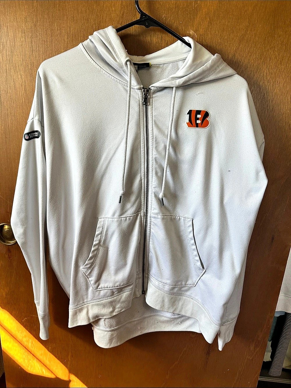 Nike NFL Authentic Zip Hoodie White Size Large